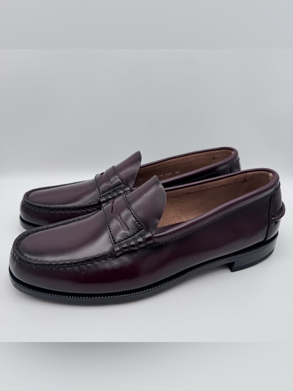 Florsheim Berkley 30253 Burgundy Leather Penny Loafers Men 10 D NWOB